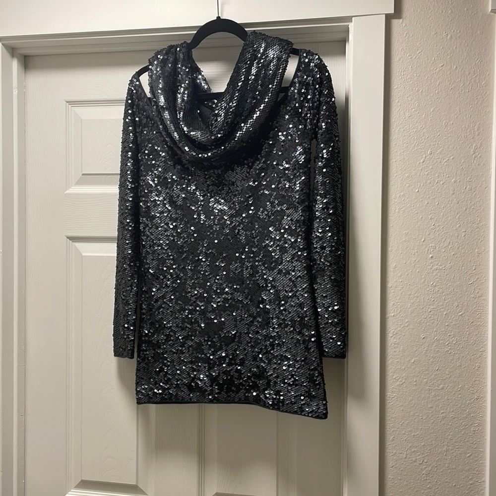Donna Karan - baby sequin fur mini dress. Size small